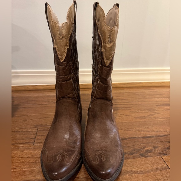 COCONUTS Brown Western Cowboy Boots - Picture 3 of 7